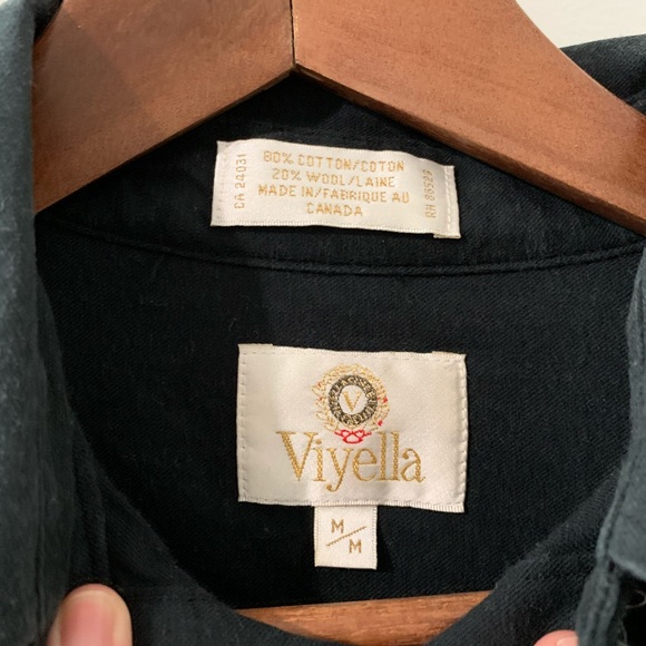 *Made in Canada* Black wool blend dress shirt - Picture 2 of 8